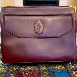 Cartier Vintage large beautiful smooth leather Clutch excellent condition